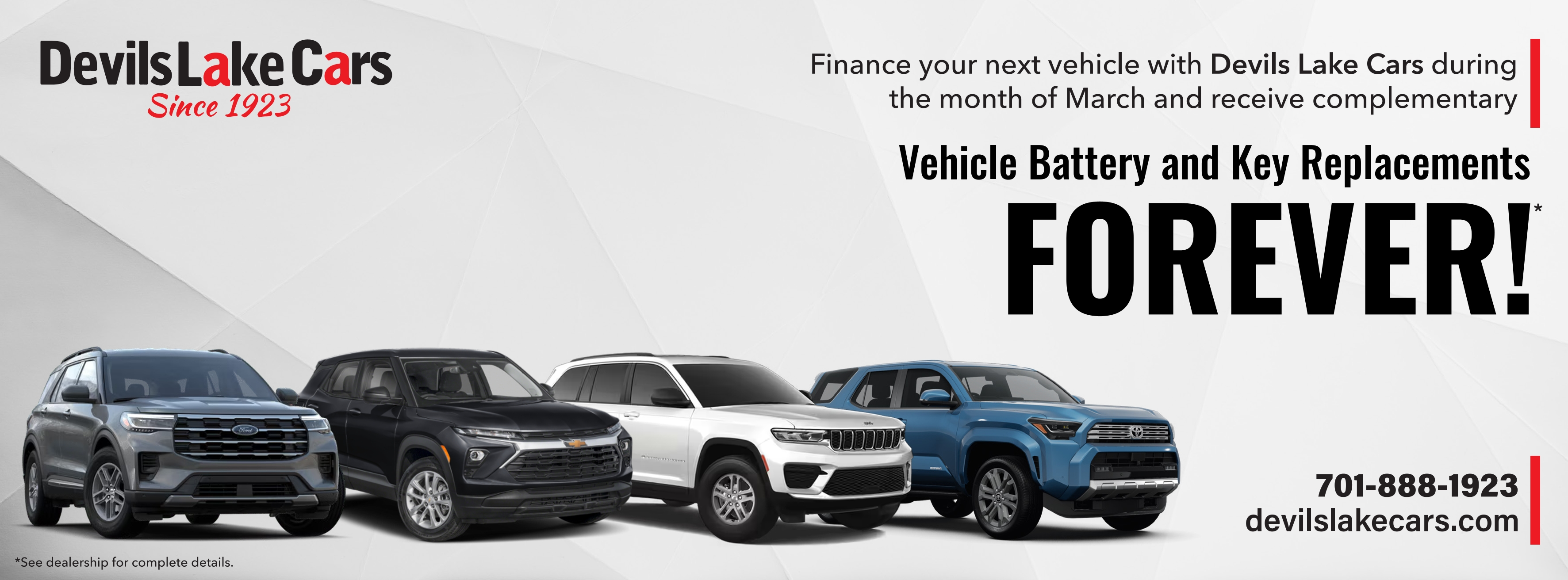 Vehicle Battery & Key Replacements Offer